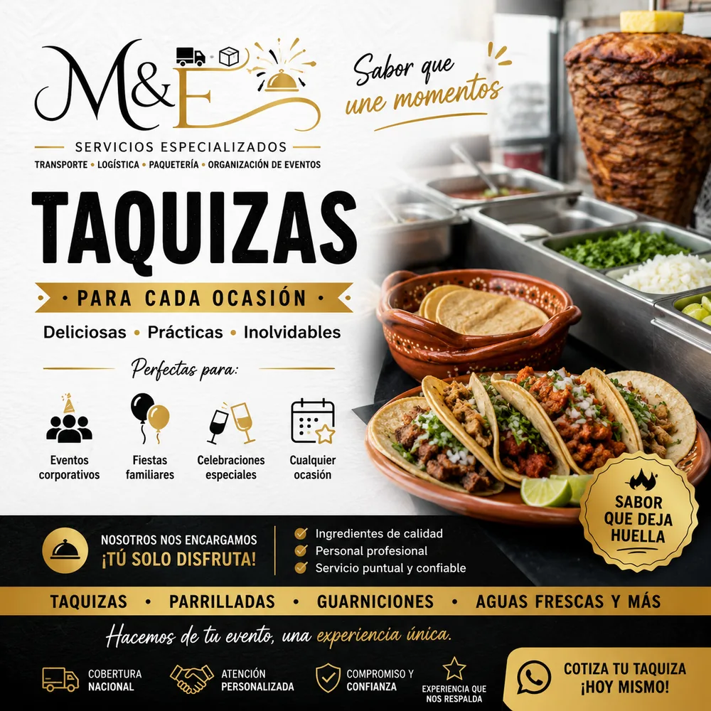 Taquizas M&E para cada ocasión: deliciosas, prácticas, inolvidables