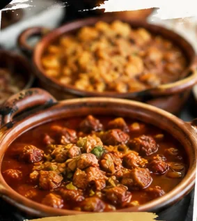 Cazuelas de guisado para eventos